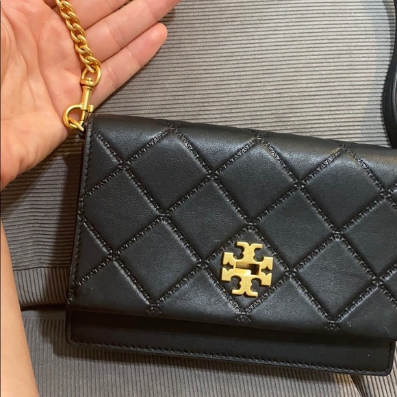 Tory Burch Handbags - tory burch georgia turn lock mini bag black color